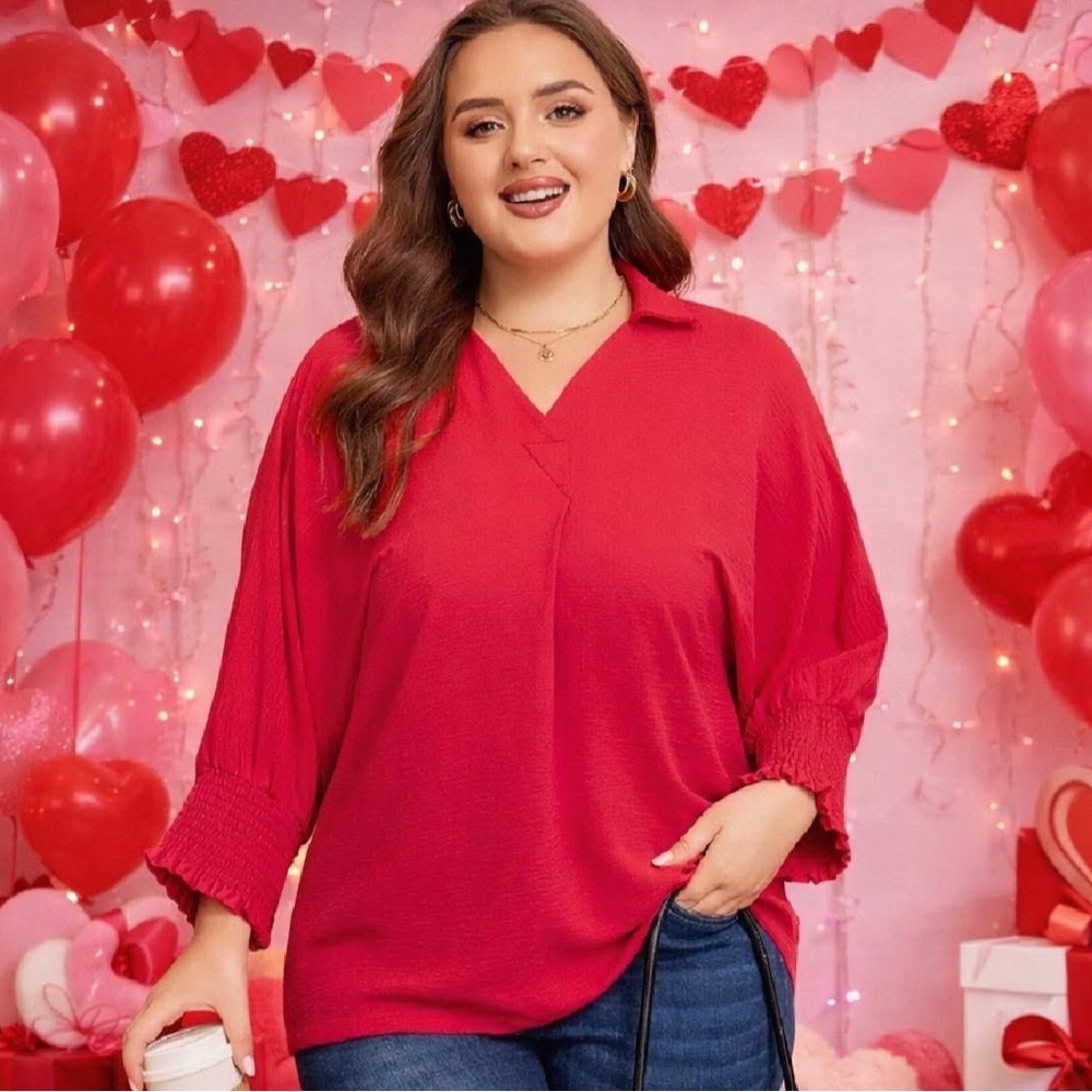 Elegant Red Women's Top
